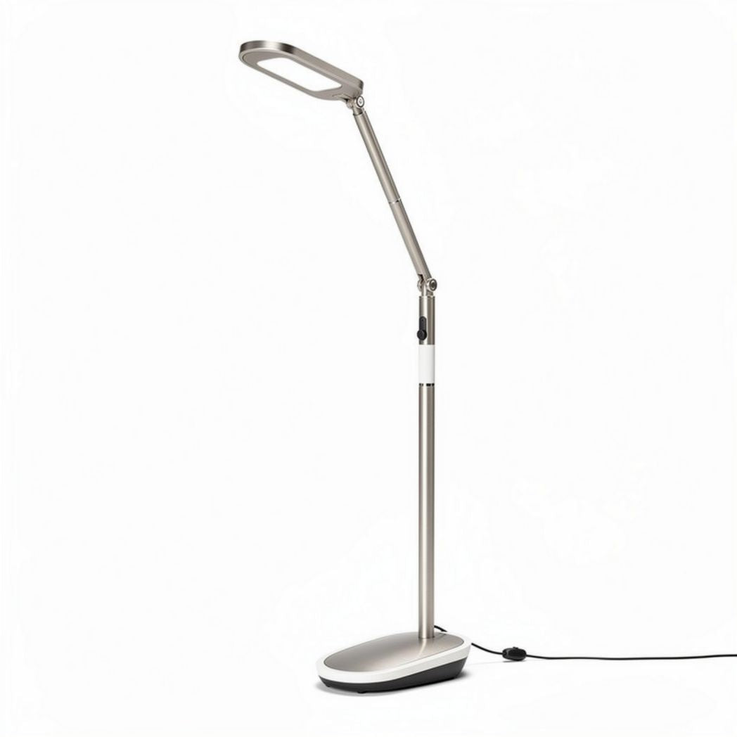 LED desk lamp with adjustable arm and metal base 25 x 15 x 45cm